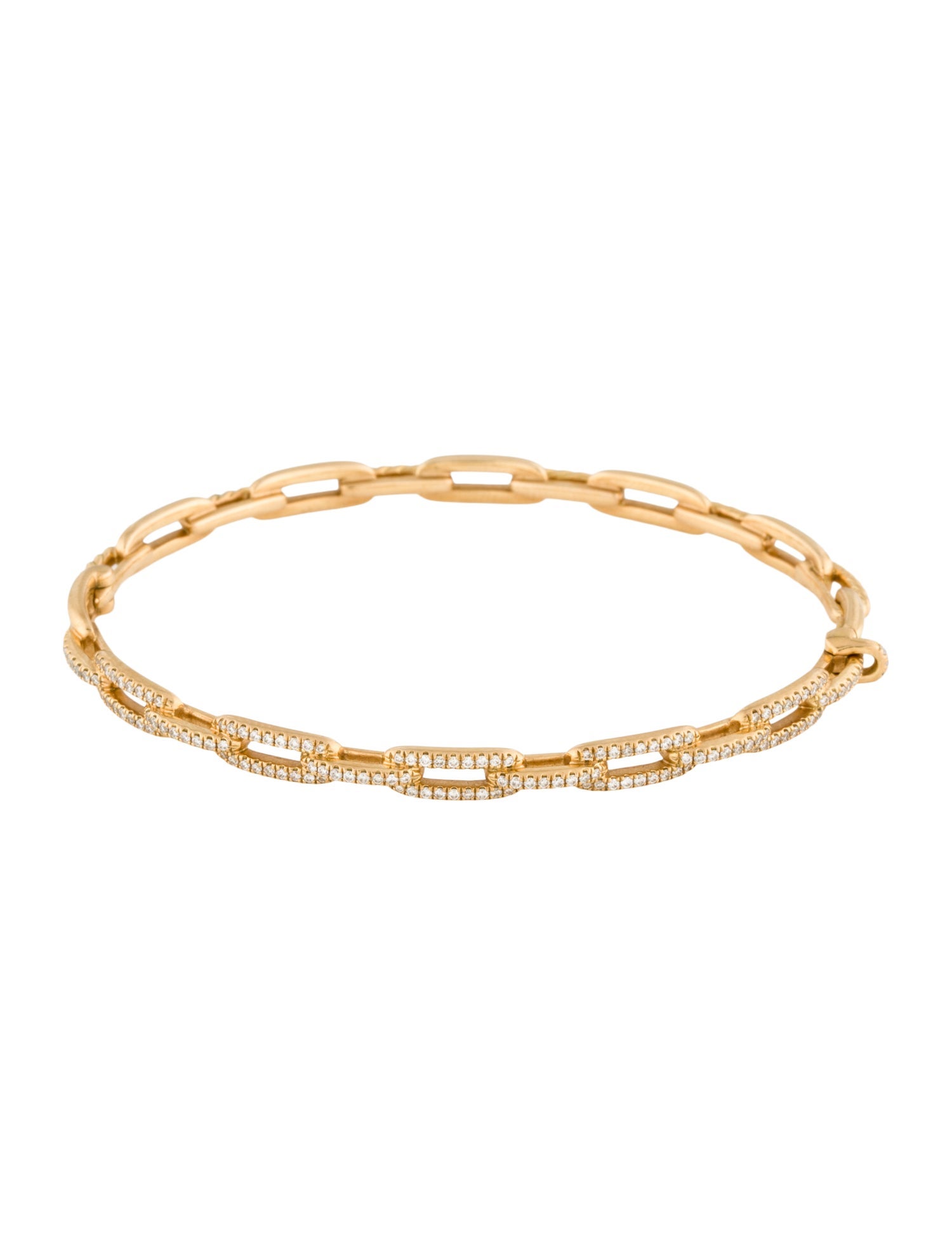 David Yurman 18K Diamond Stax Chainlink Bracelet