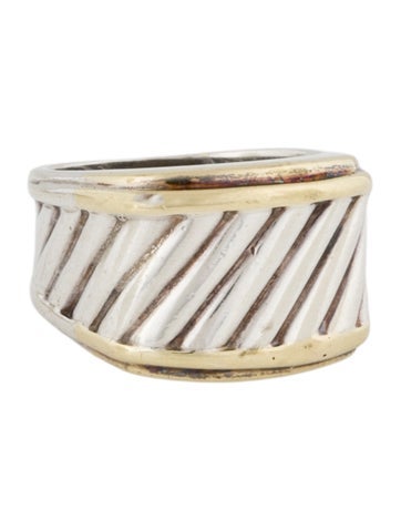 David Yurman Band Vintage Two-Tone Cable Classics Cigar 7
