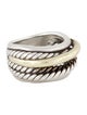 David Yurman Two-Tone Crossover Ring