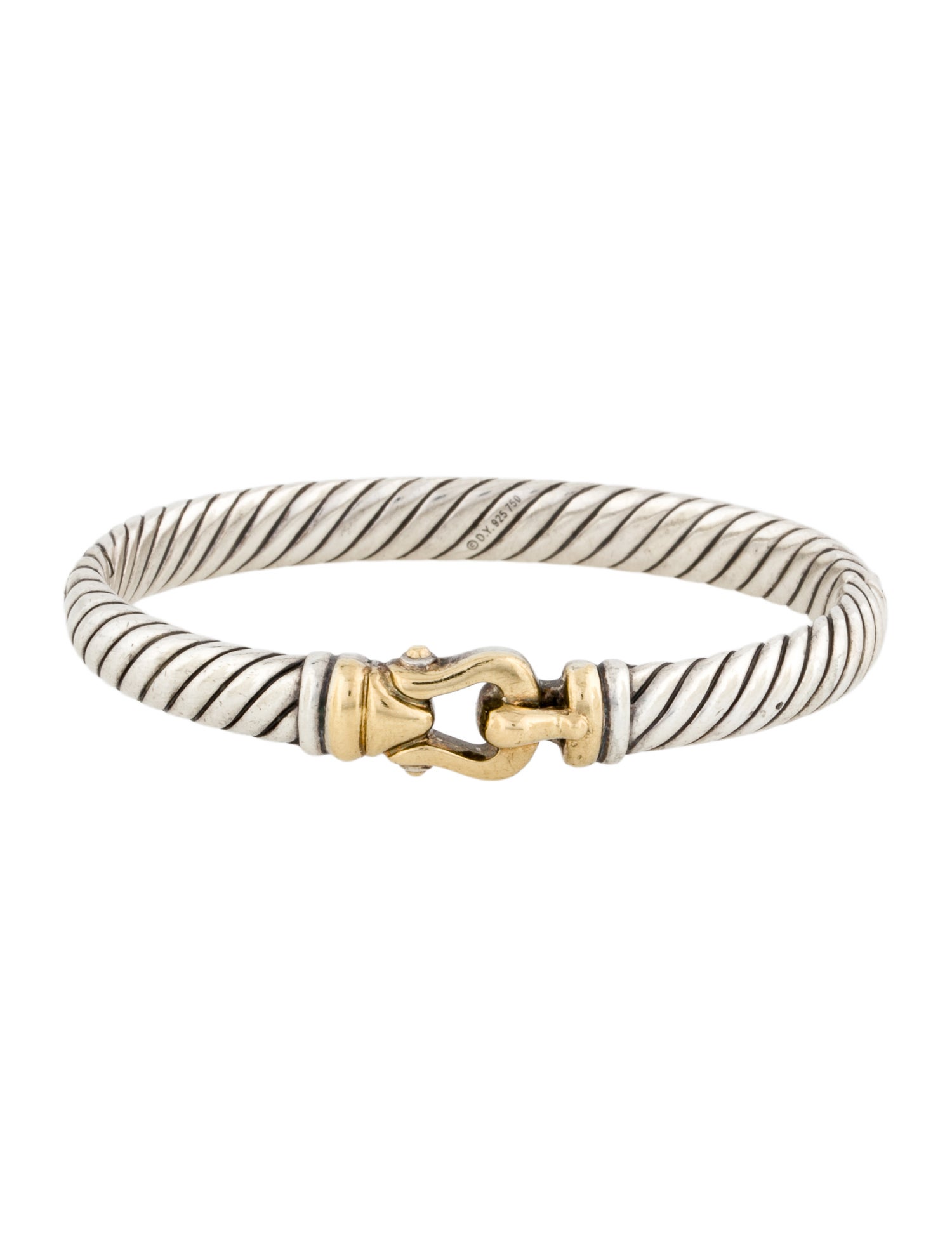 David Yurman Two-Tone Buckle Hinge Bangle