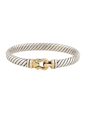 David Yurman Two-Tone Buckle Hinge Bangle