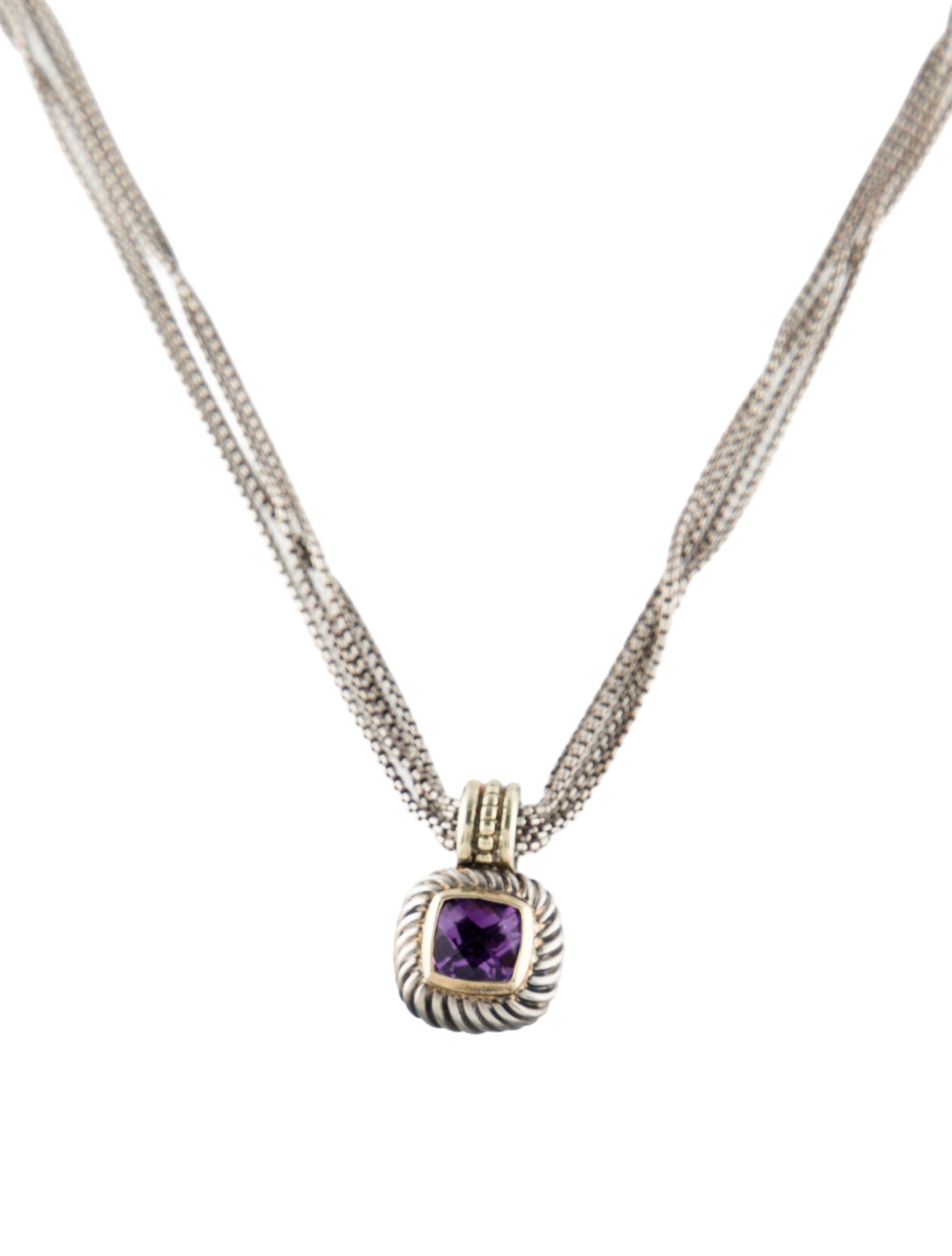 David Yurman Amethyst Multi-Strand Albion Pendant Necklace