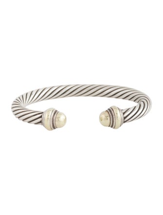 David Yurman Domed Cable Cuff Bracelet