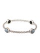 David Yurman Hematite Color Classic 4 Station Bangle Bracelet