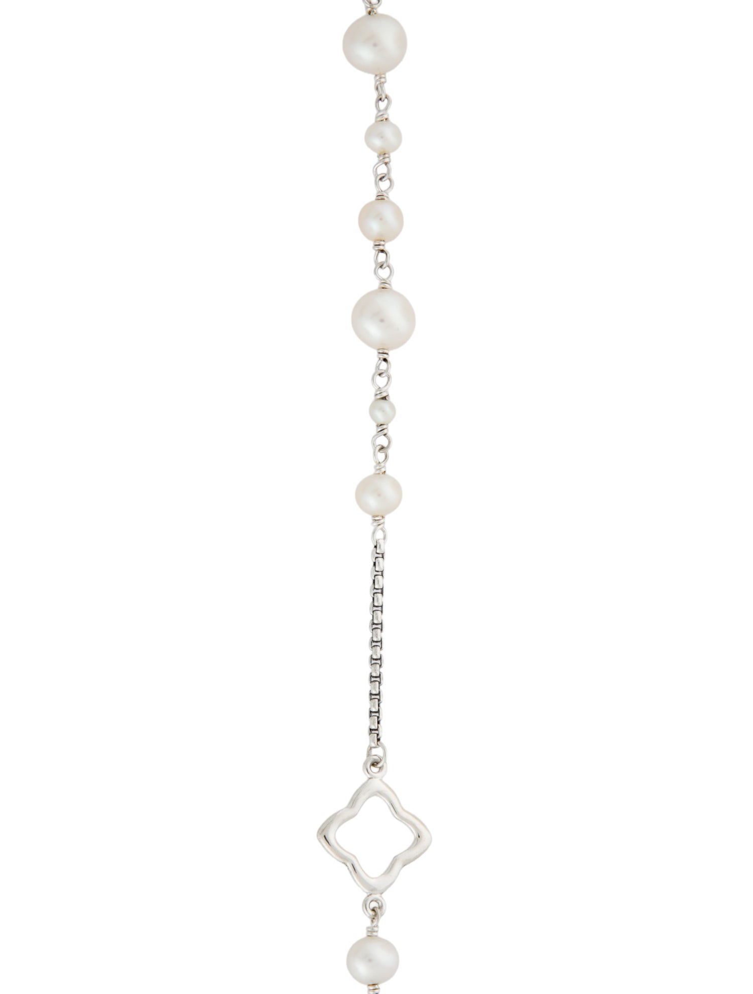 David Yurman Pearl Quatrefoil Bijoux Station Necklace