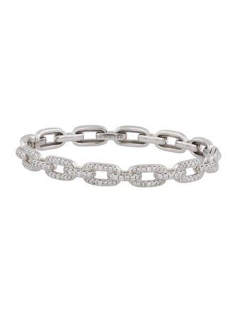David Yurman 18K Diamond Stax Chain Link Bracelet