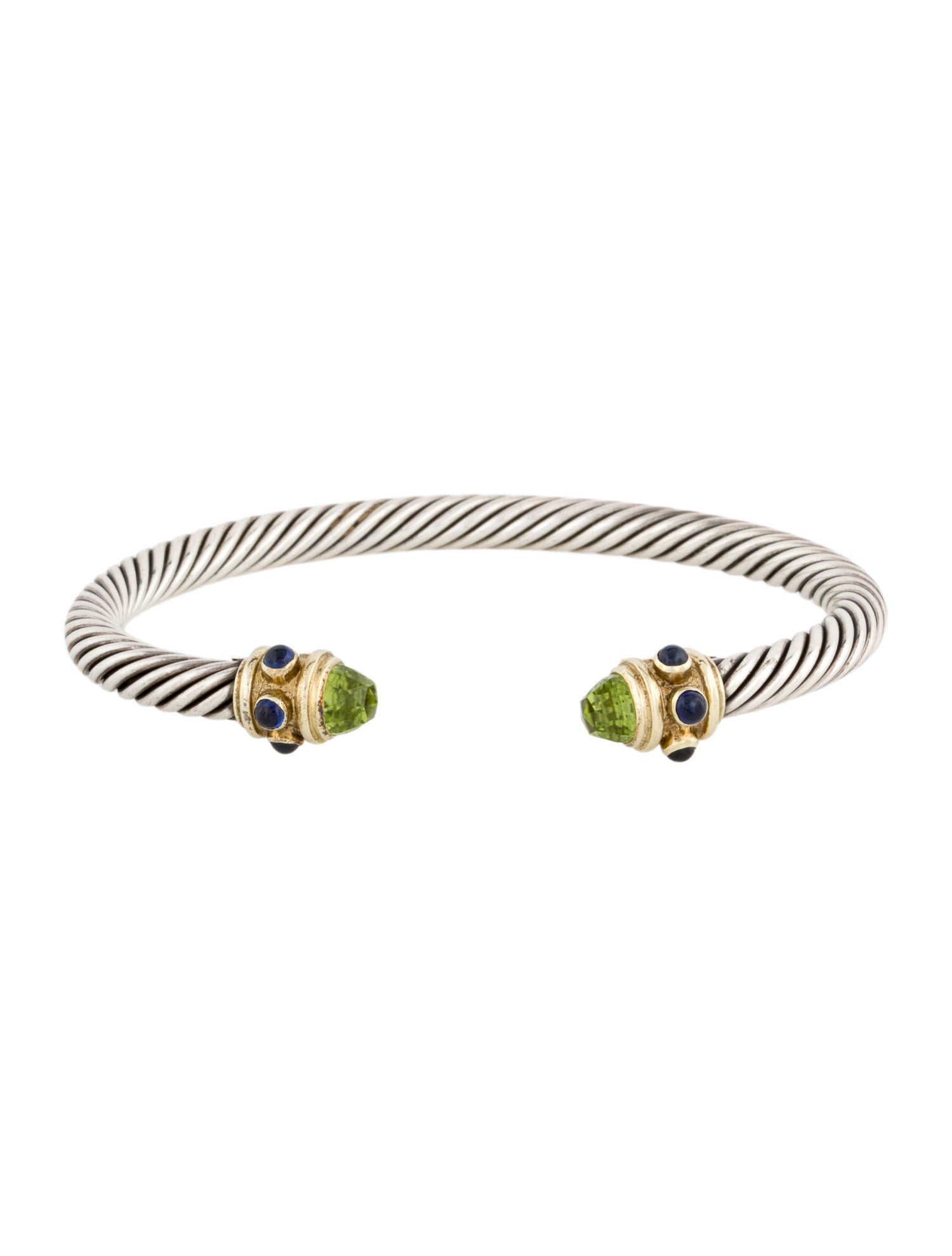David Yurman Peridot & Sapphire Renaissance Bracelet
