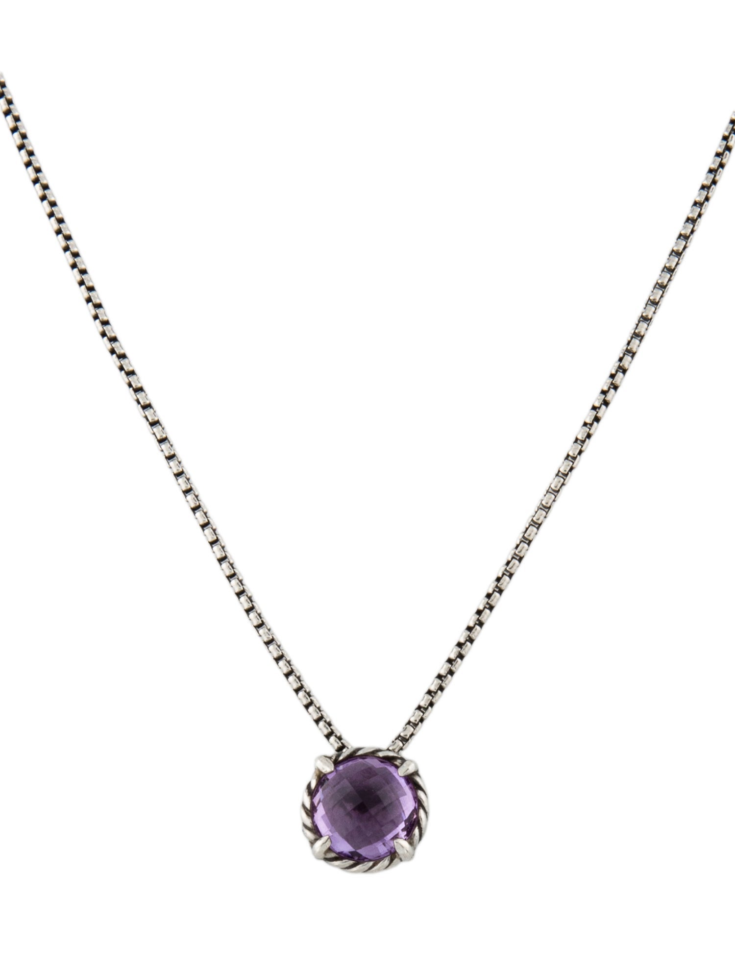 David Yurman Amethyst Chatelaine Pendant Necklace