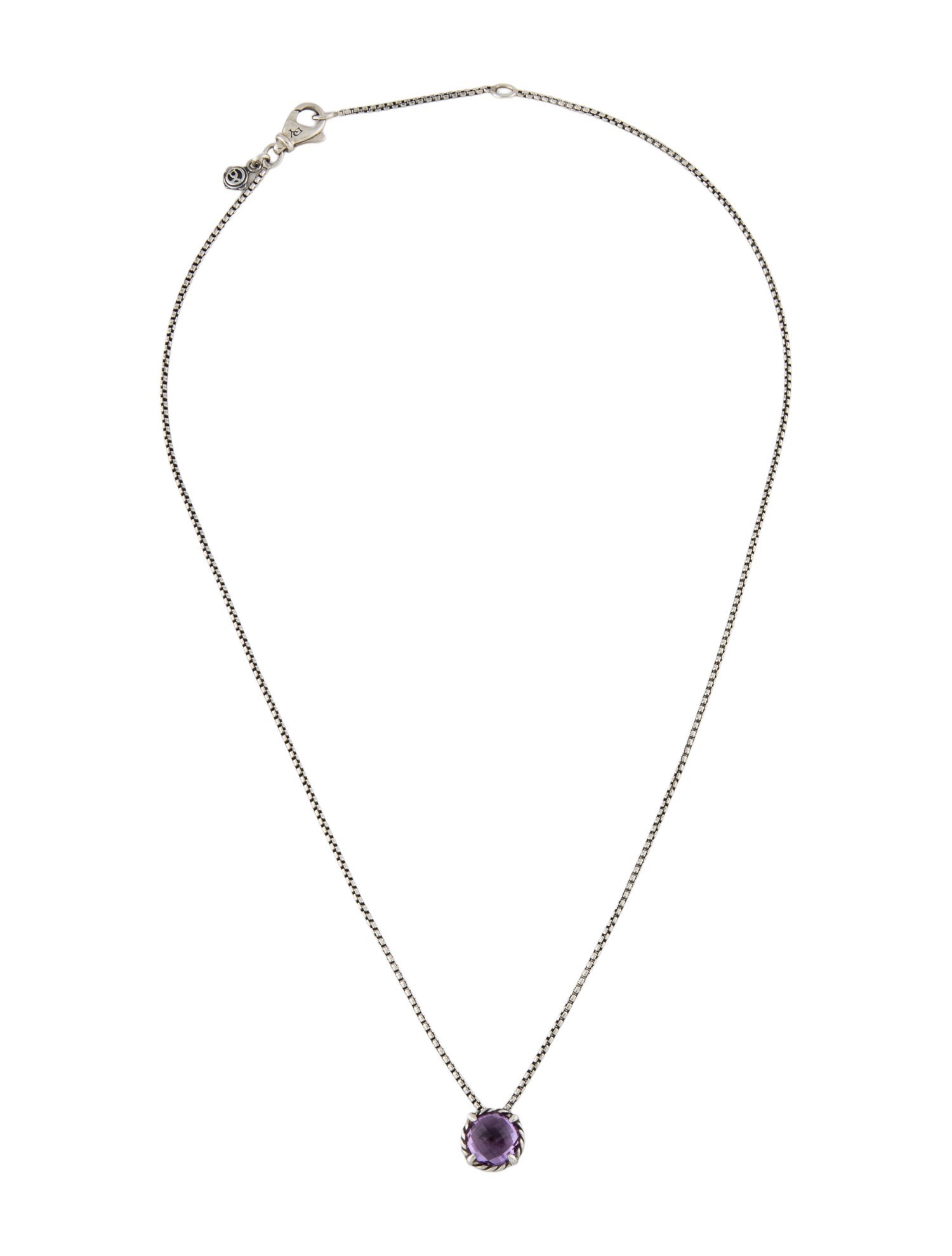 David Yurman Amethyst Chatelaine Pendant Necklace