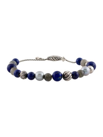 David Yurman Pearl, Lapis Lazuli & Labradorite Spiritual Beads Bracelet