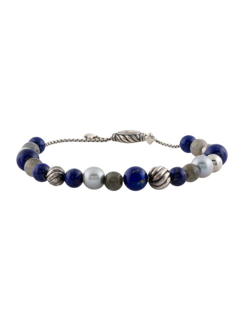 David Yurman Pearl, Lapis Lazuli & Labradorite Spiritual Beads Bracelet