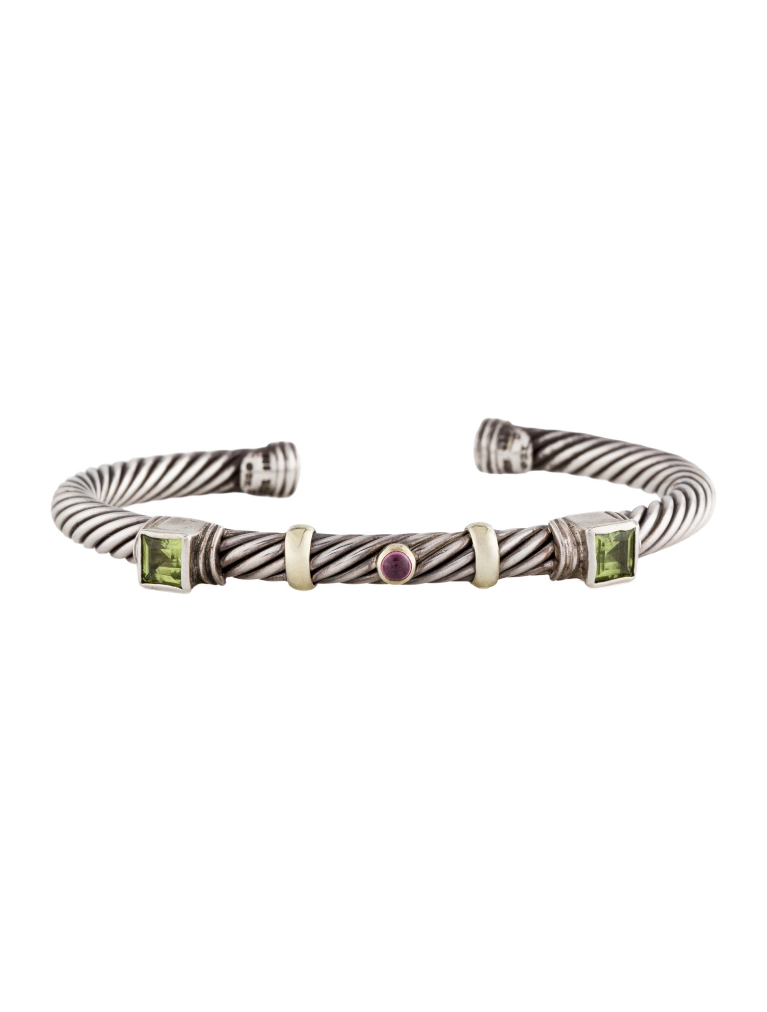 David Yurman Peridot & Tourmaline Renaissance Cuff