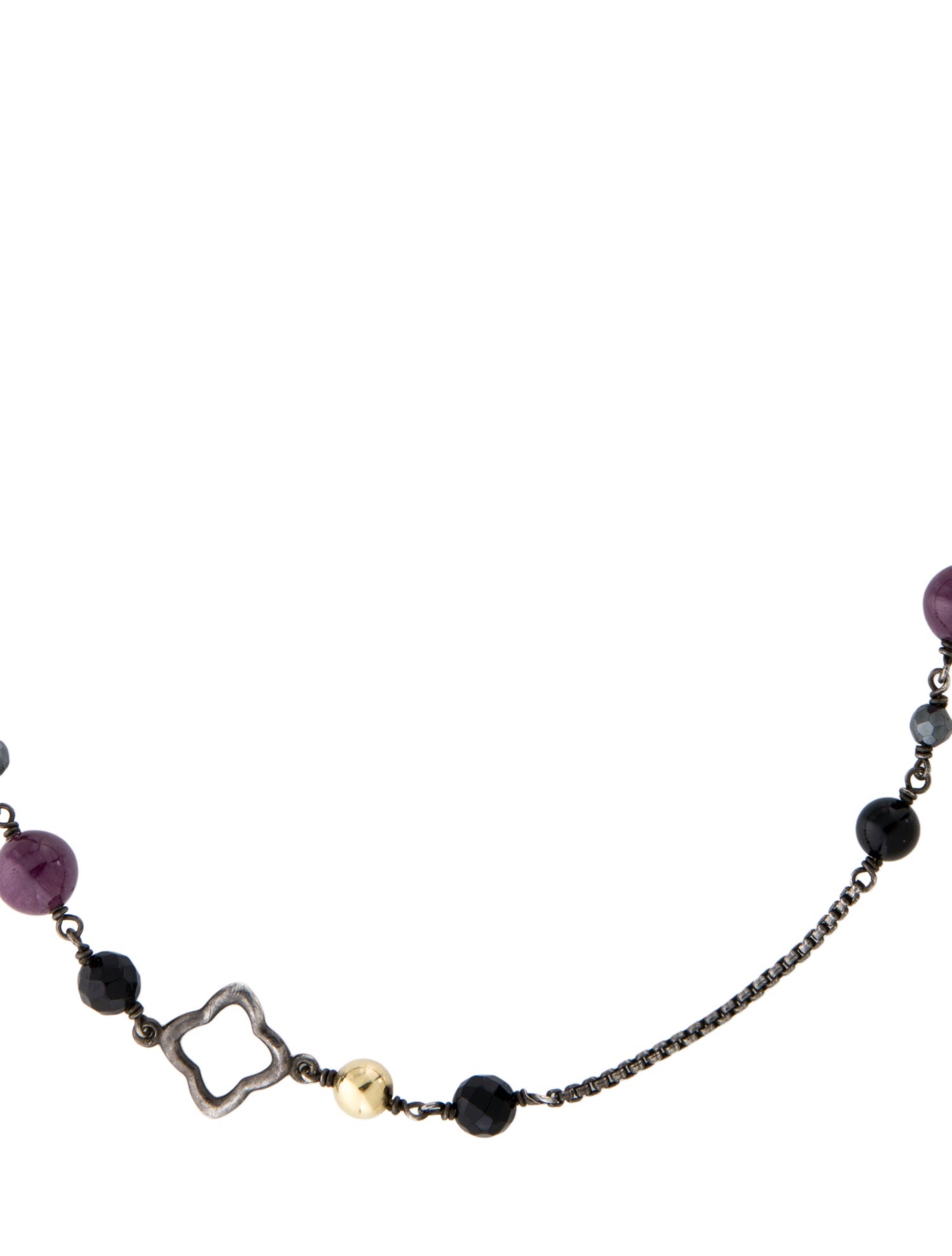 David Yurman Ruby, Onyx & Hematite Bijoux Necklace