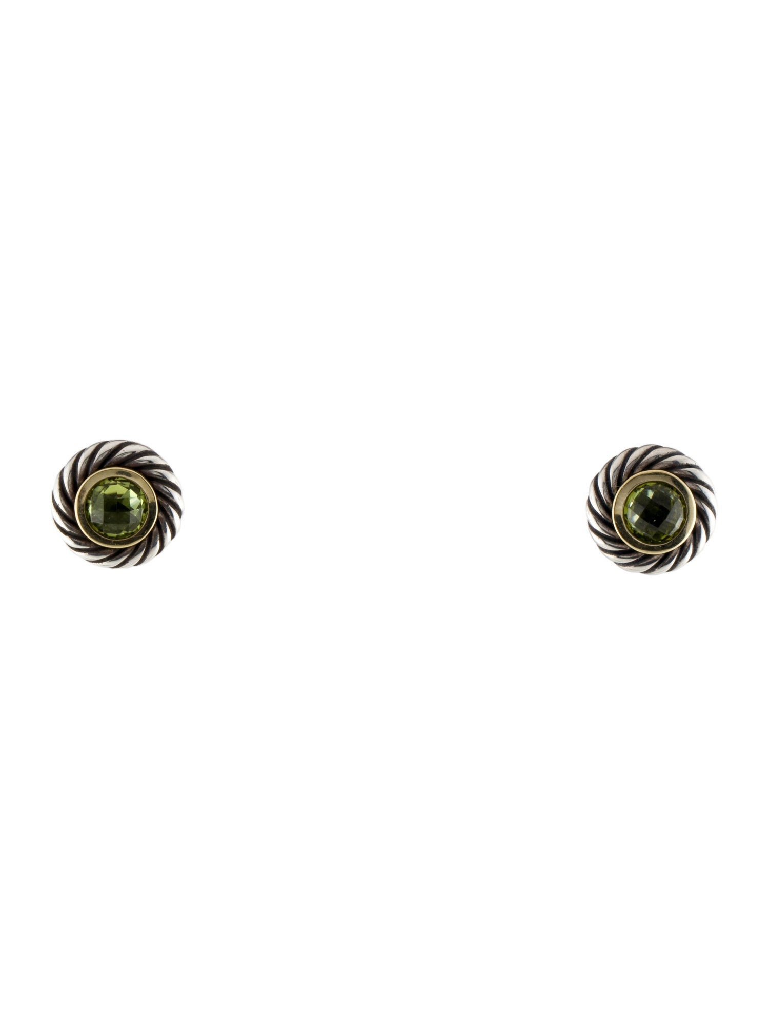 David Yurman Peridot Color Classics Stud Earrings