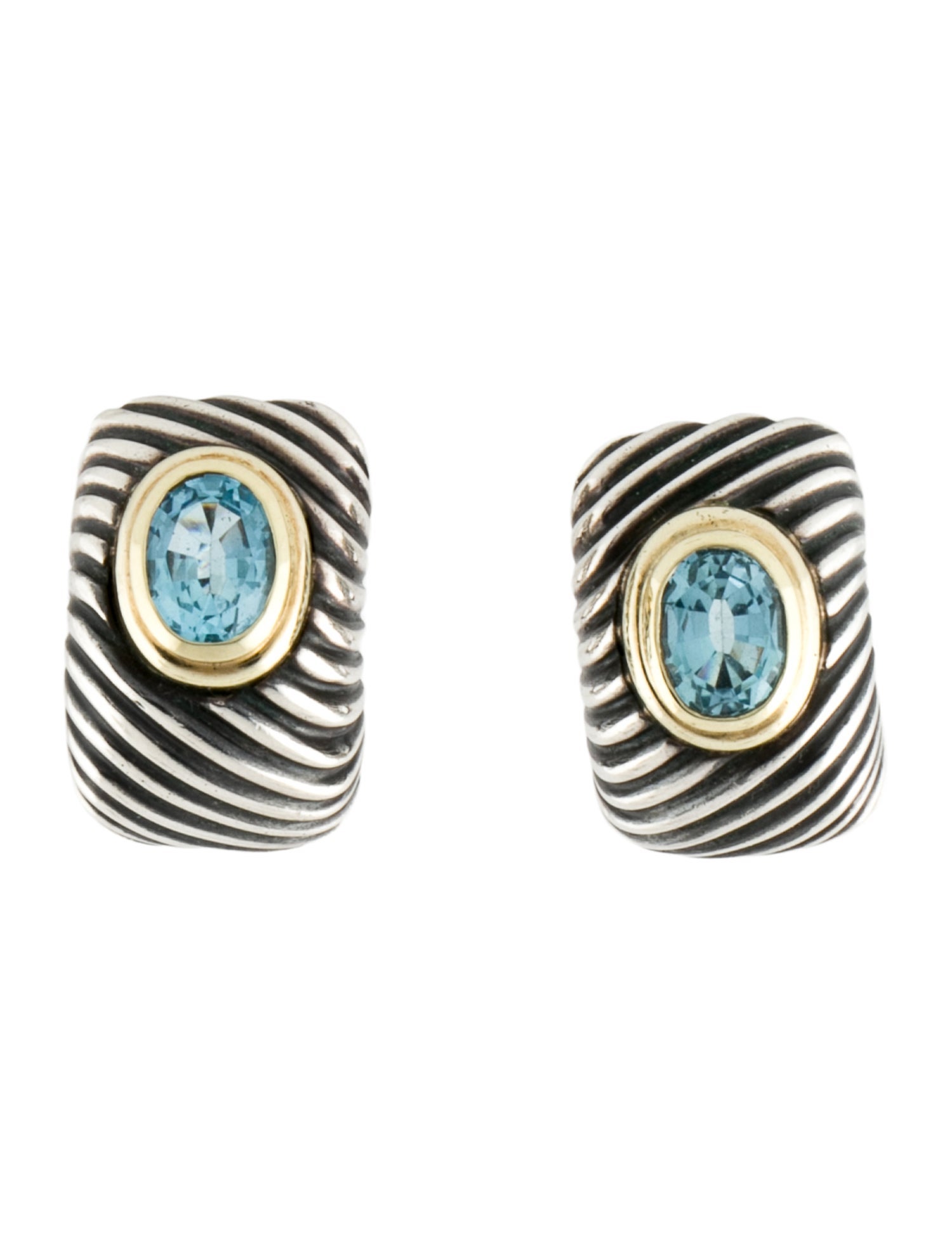 David Yurman Topaz Cable Earclips
