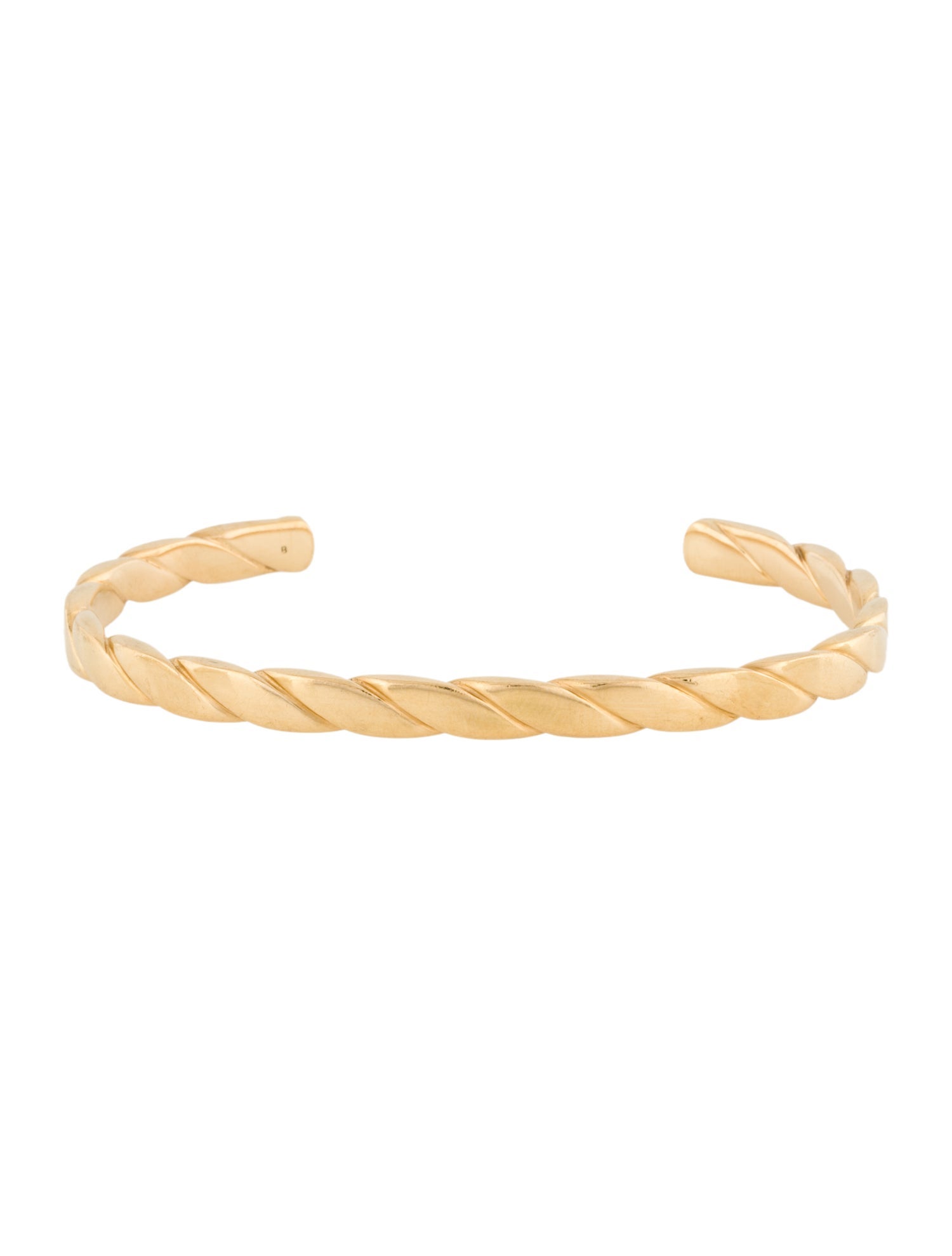 David Yurman 18K Sculpted Cable Cuff Bracelet