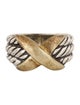 David Yurman Two-Tone X Three Row Band