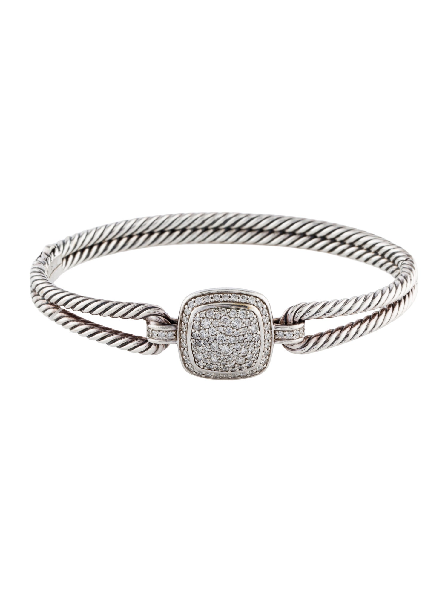 David Yurman Diamond Albion Hinged Bracelet