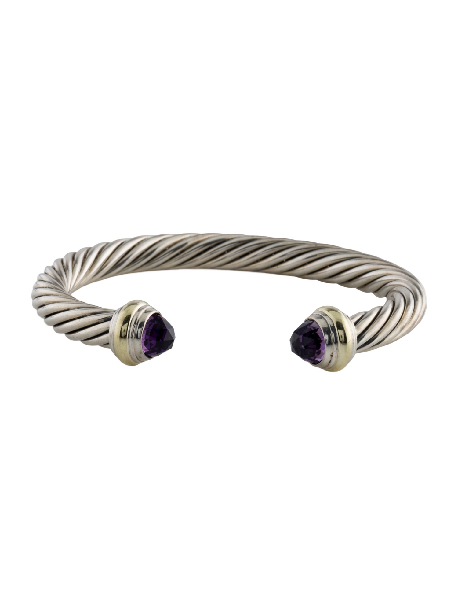 David Yurman Amethyst Classic Cable Bracelet