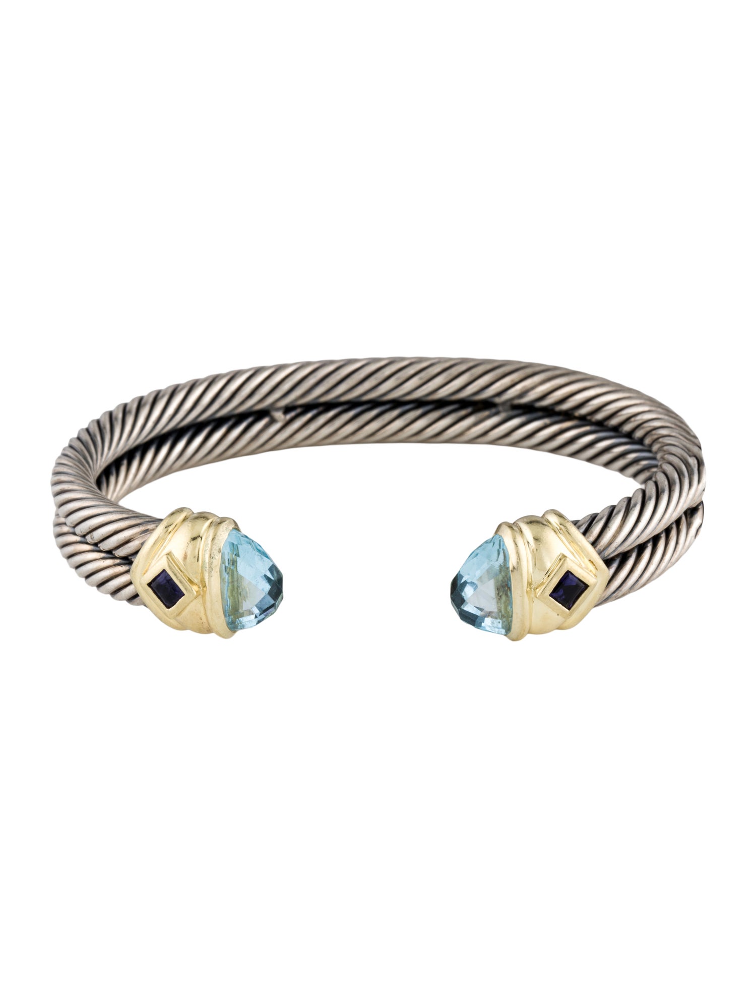 David Yurman Topaz & Iolite Renaissance Cuff Bracelet