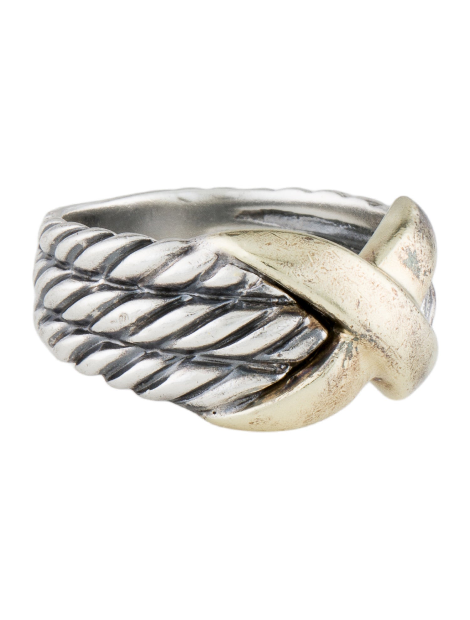 David Yurman Two-Tone X Three Row Band