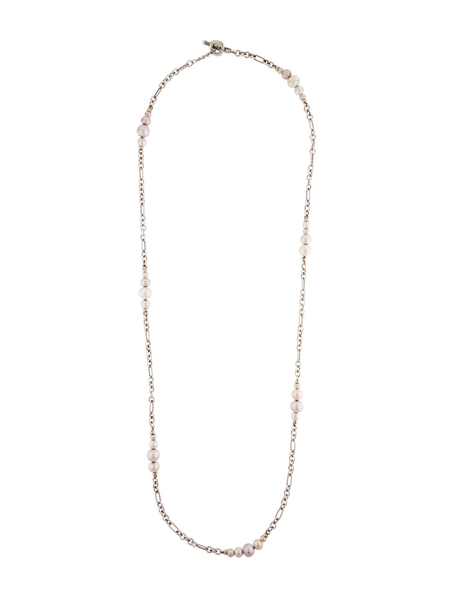 David Yurman Pearl Figaro Station Necklace