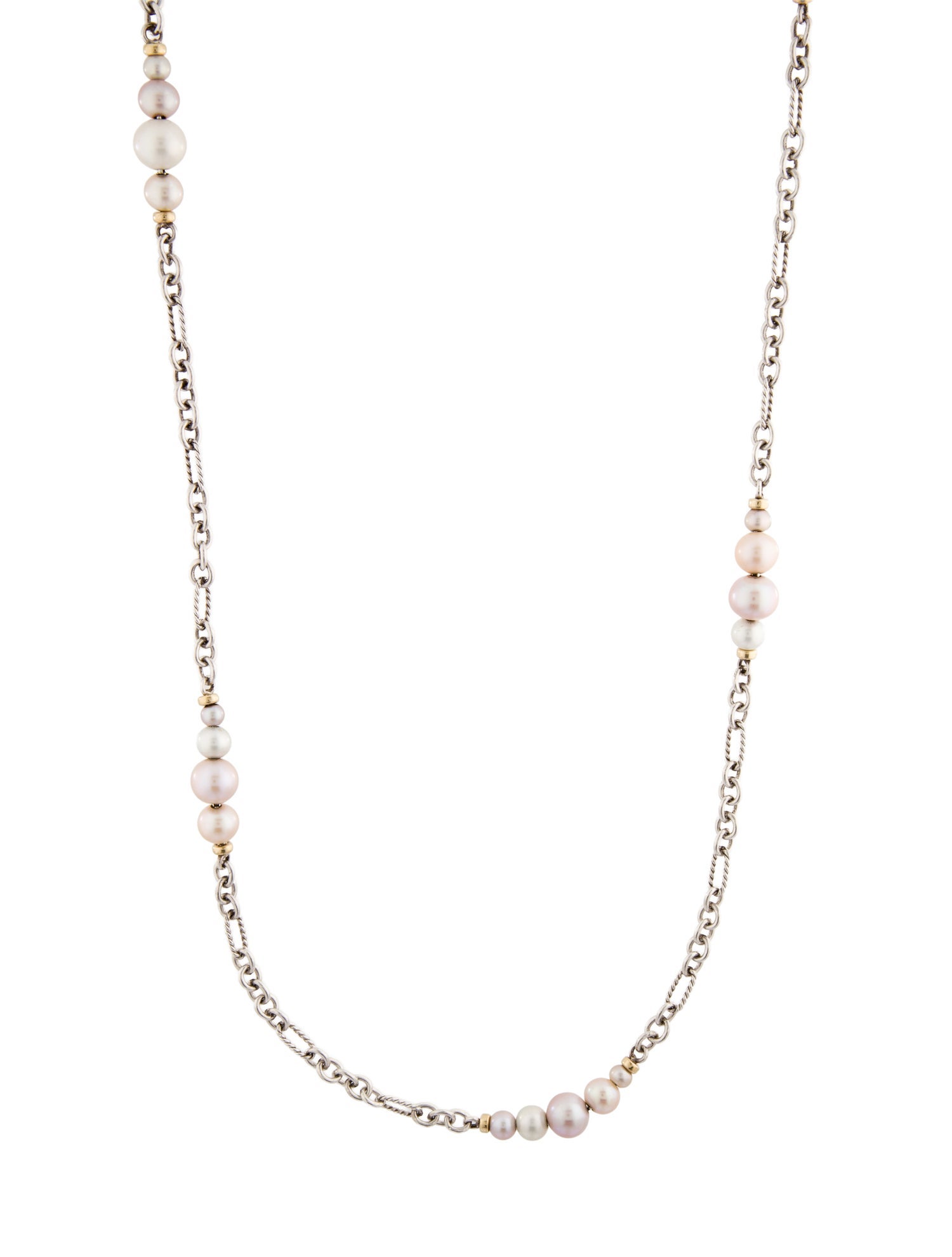 David Yurman Pearl Figaro Station Necklace