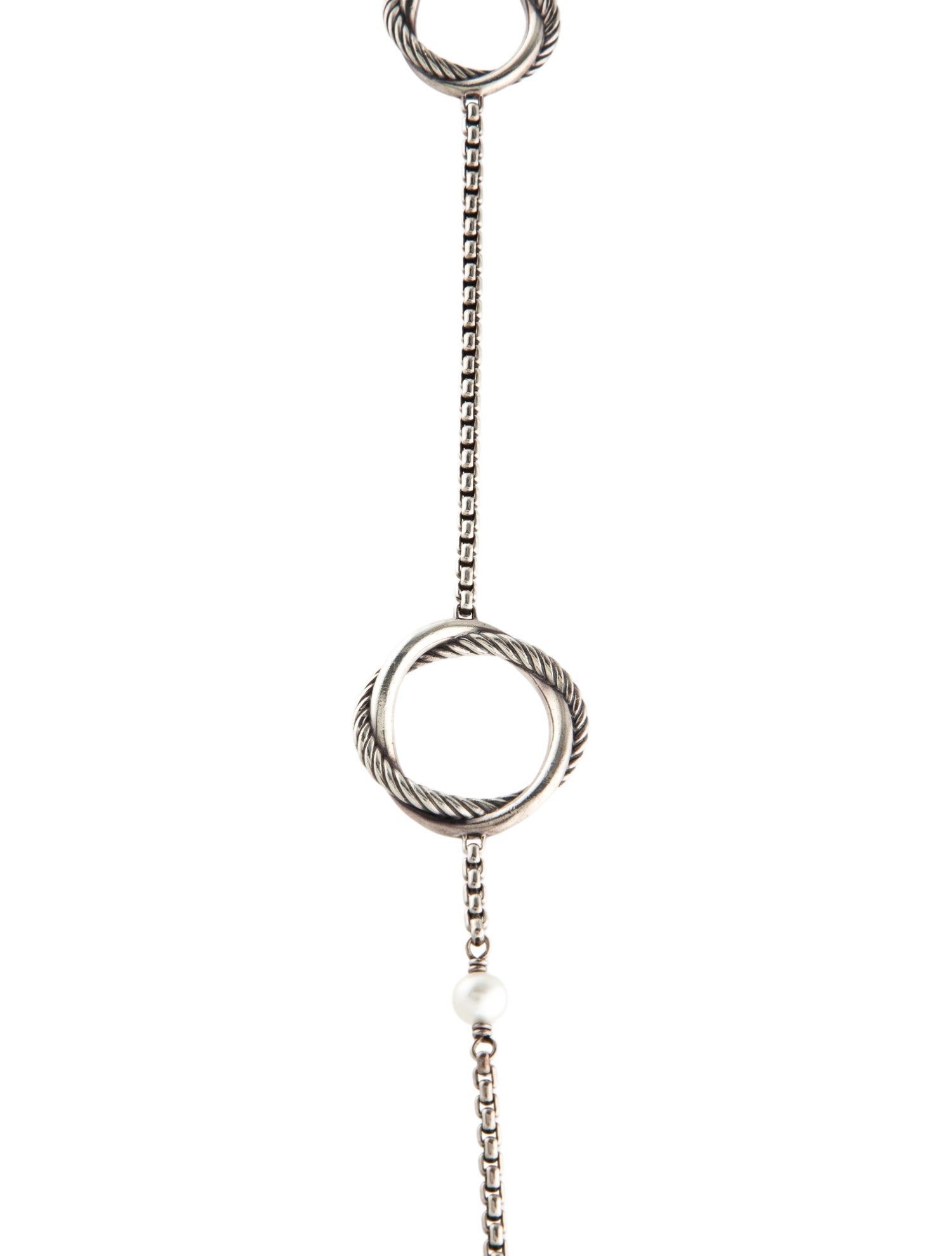 David Yurman Pearl Infinity Station Necklace