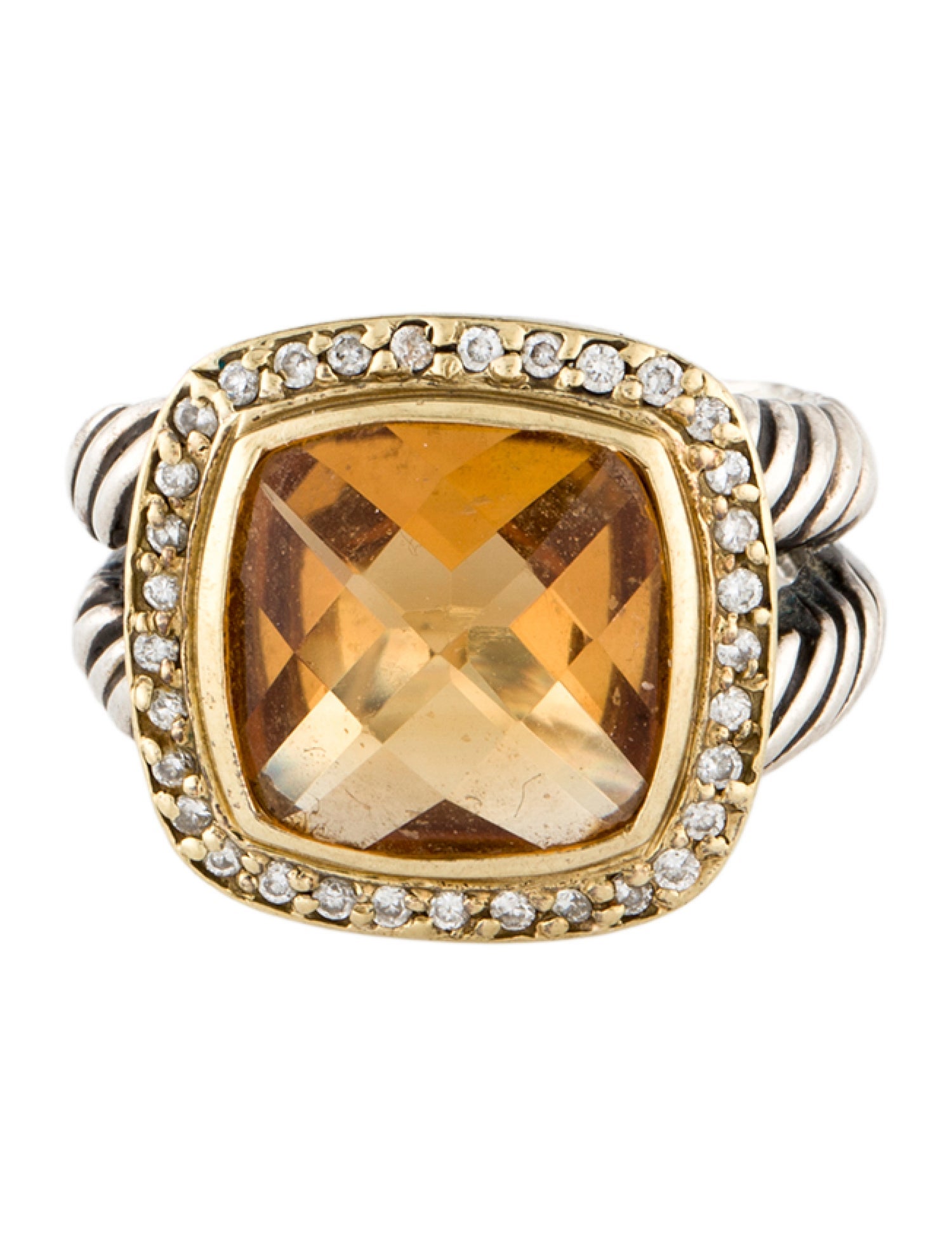 David Yurman Citrine & Diamond Albion Ring