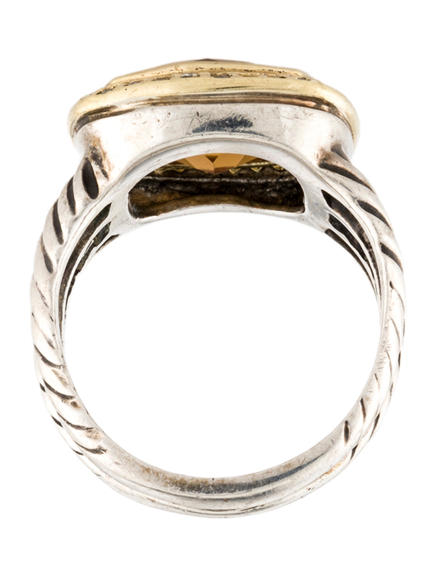 David Yurman Citrine & Diamond Albion Ring