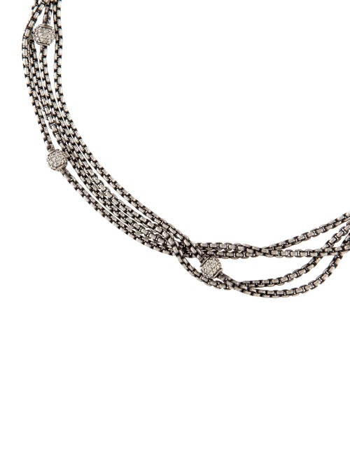 David Yurman 1.08ctw Diamond Four-Row Small Multistrand Chain Necklace