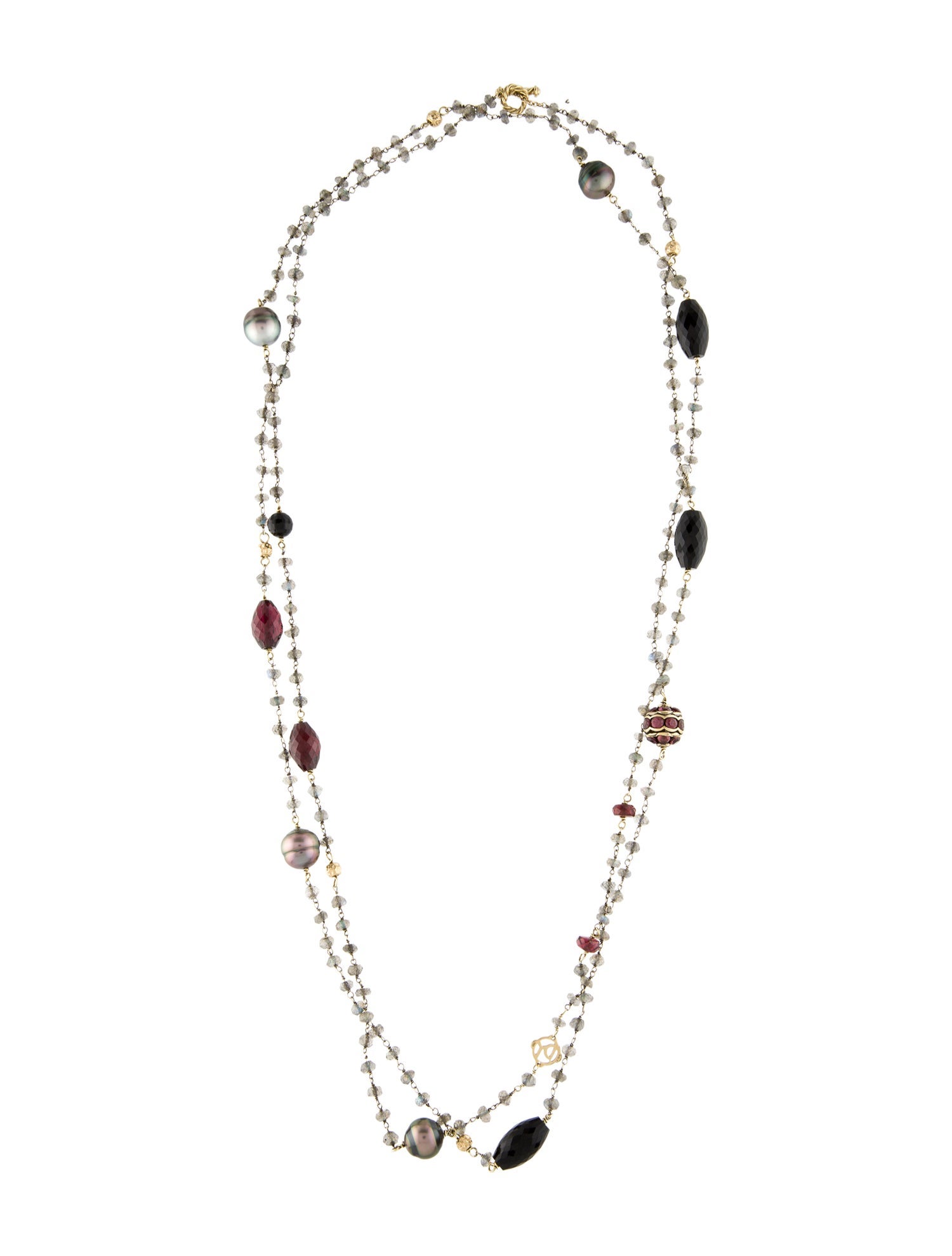 David Yurman 18K Pearl & Multi-Stone BIjoux Necklace