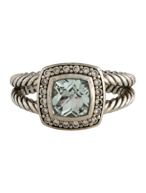 David Yurman Prasiolite & Diamond Petite Albion Ring