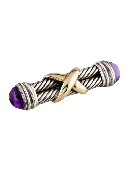 David Yurman Amethyst Crossover X Brooch Pin