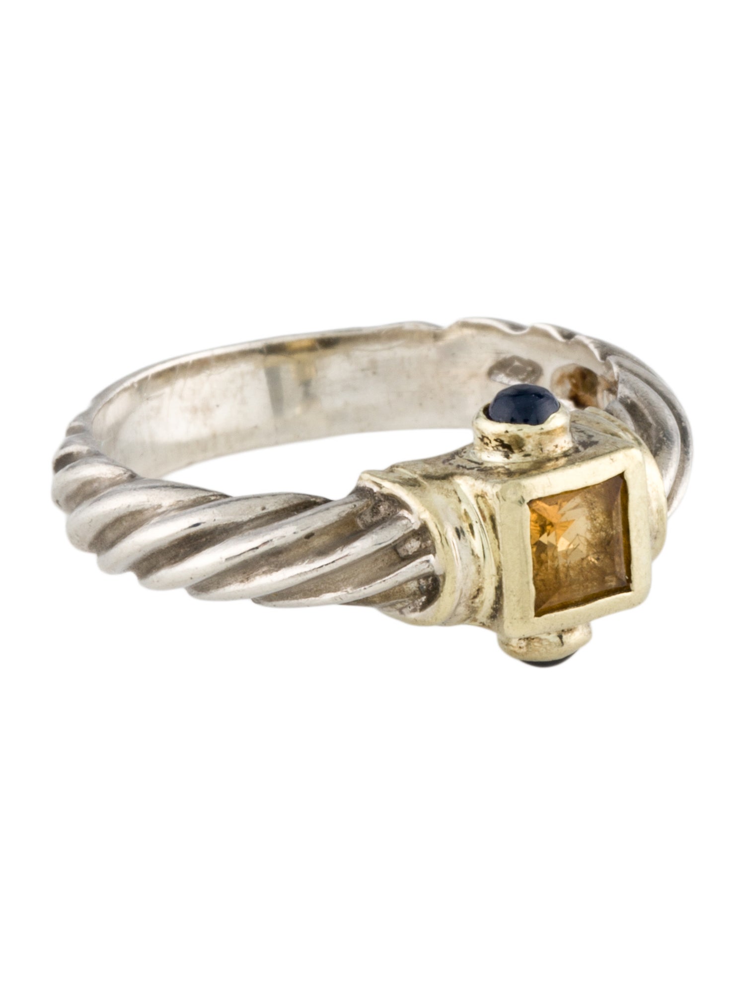 David Yurman Citrine & Sapphire Renaissance Ring