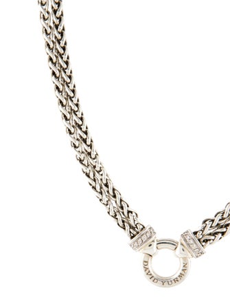 David Yurman Diamond Double Wheat Chain Necklace