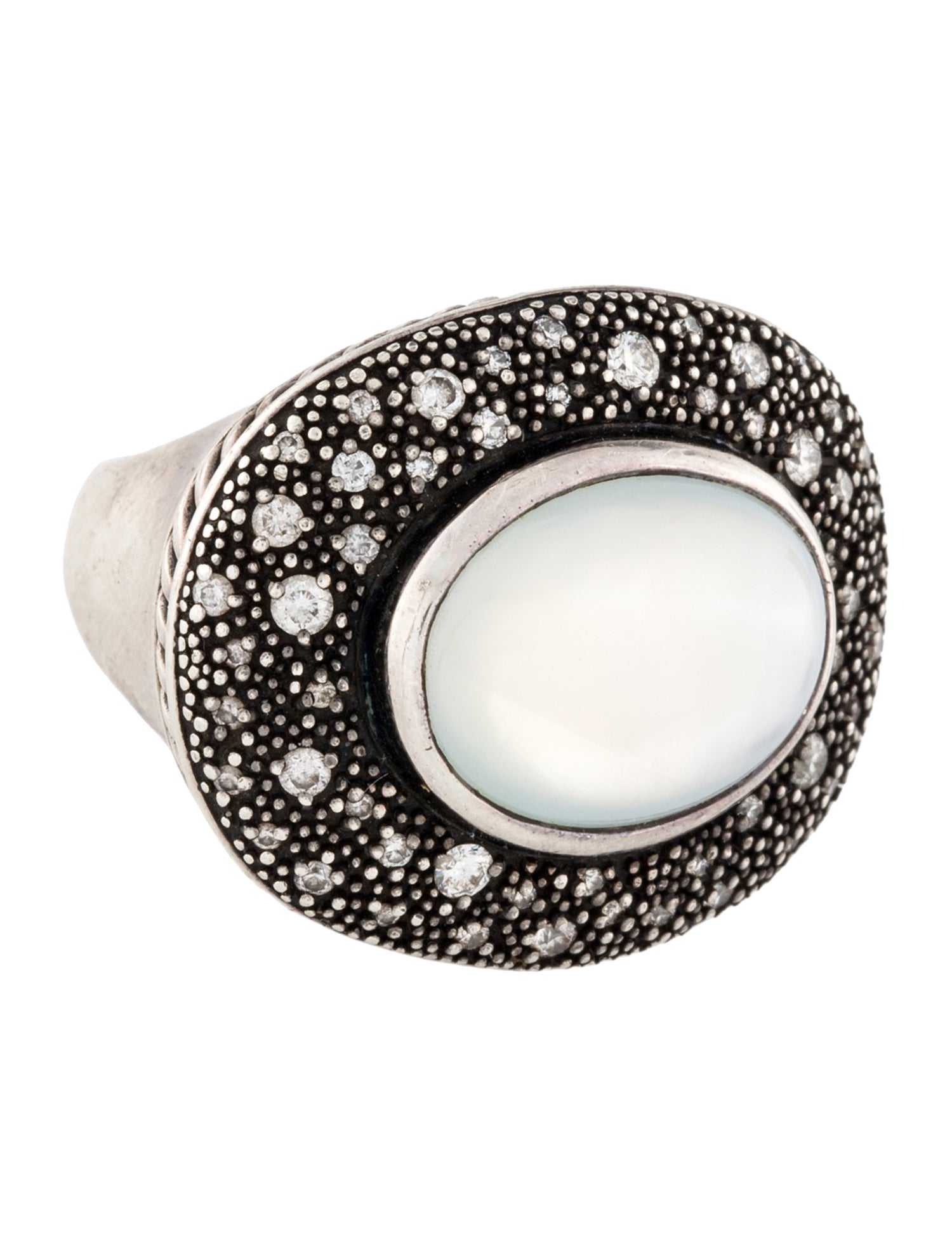 David Yurman Quartz, Mother of Pearl Doublet & Diamond Moonlight Ice Cocktail Ring