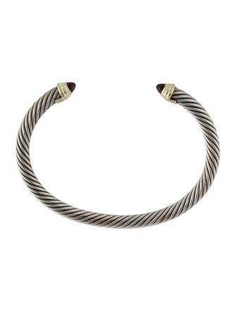 David Yurman Garnet Cable Classic Bracelet