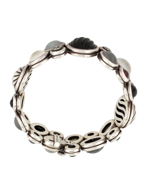 David Yurman Multi-Stone & Diamond Mosaic Narrow Bangle Bracelet