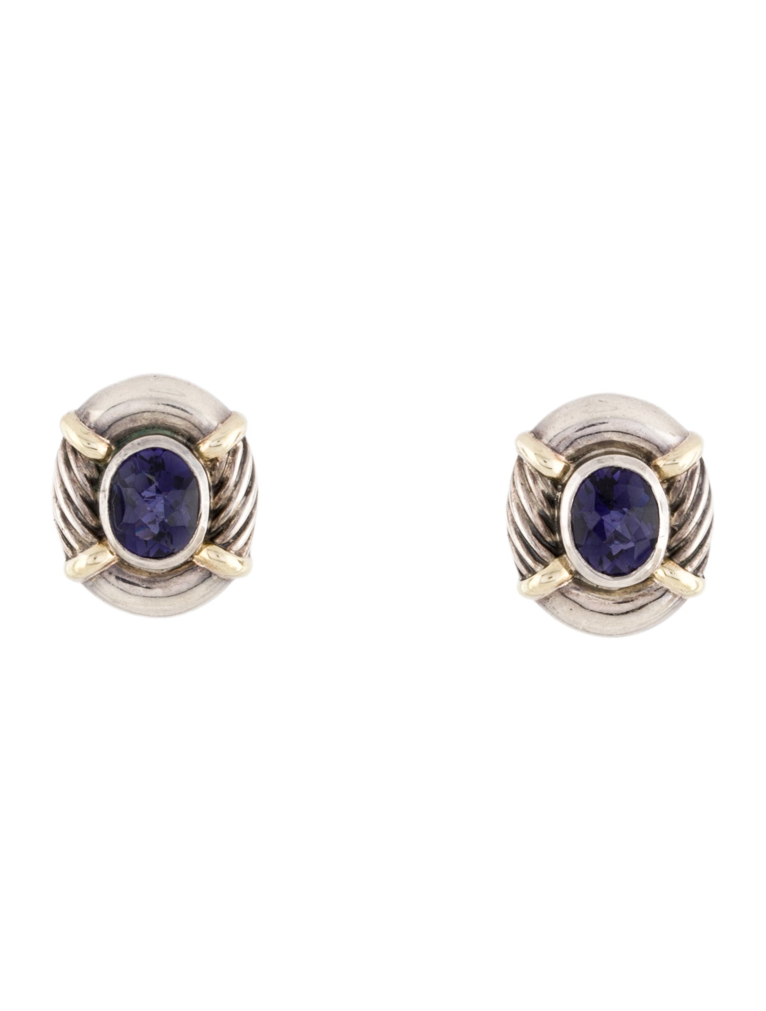 David Yurman Iolite Cable Earclips
