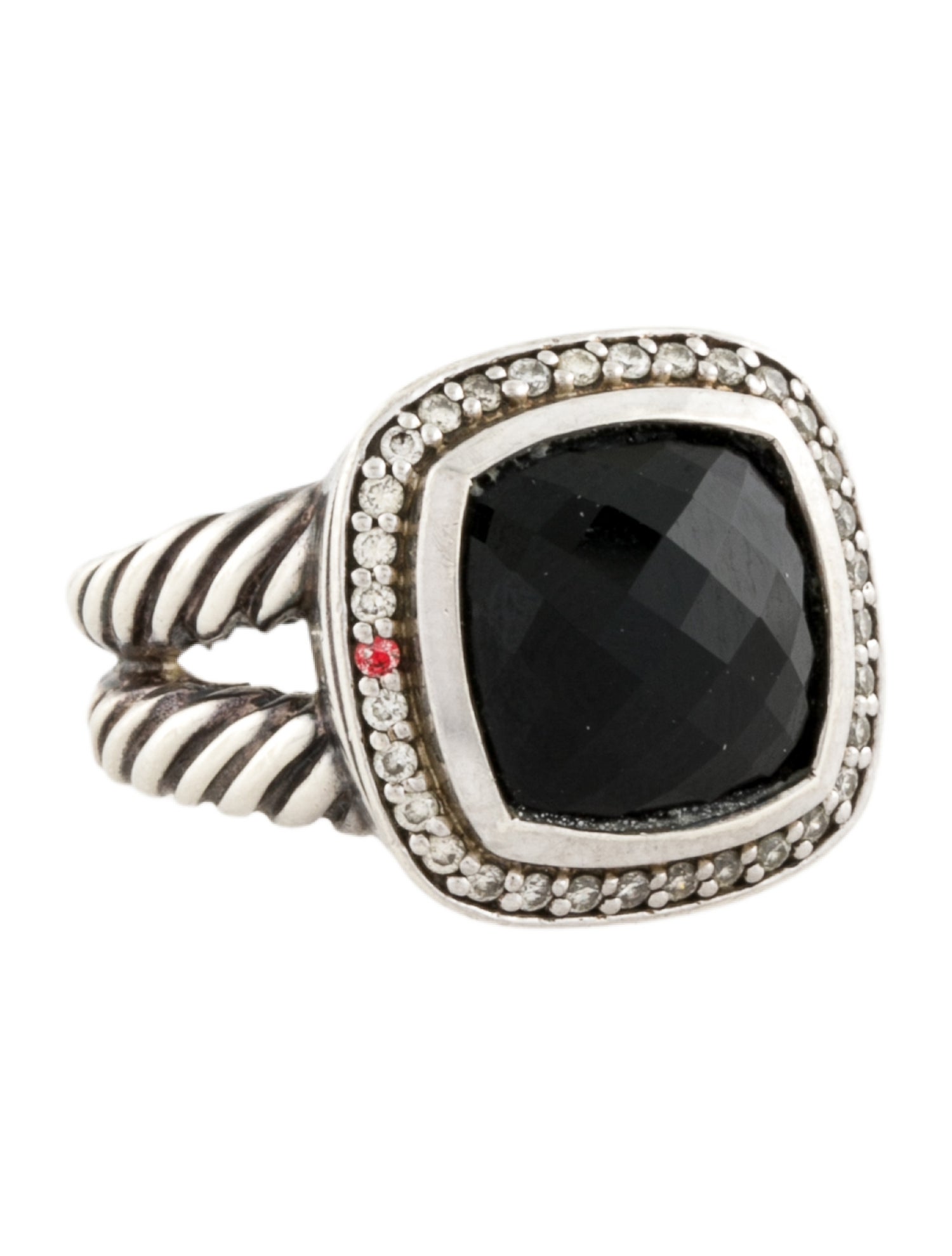 David Yurman Onyx & Diamond Albion Cocktail Ring