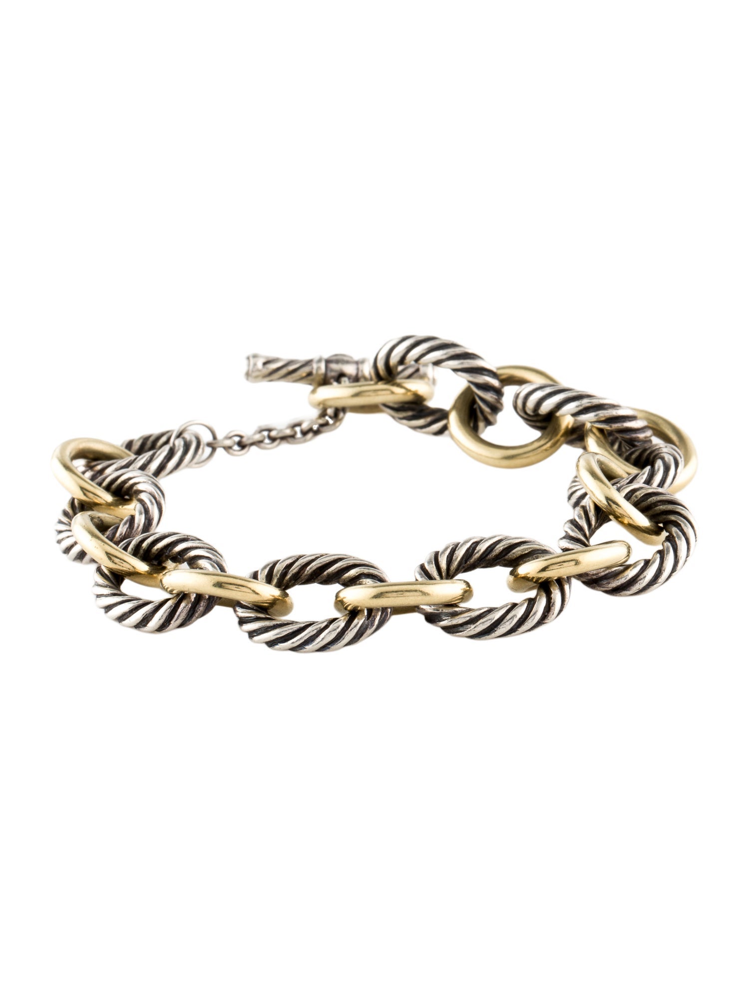 David Yurman Two-Tone Oval Link Bracelet