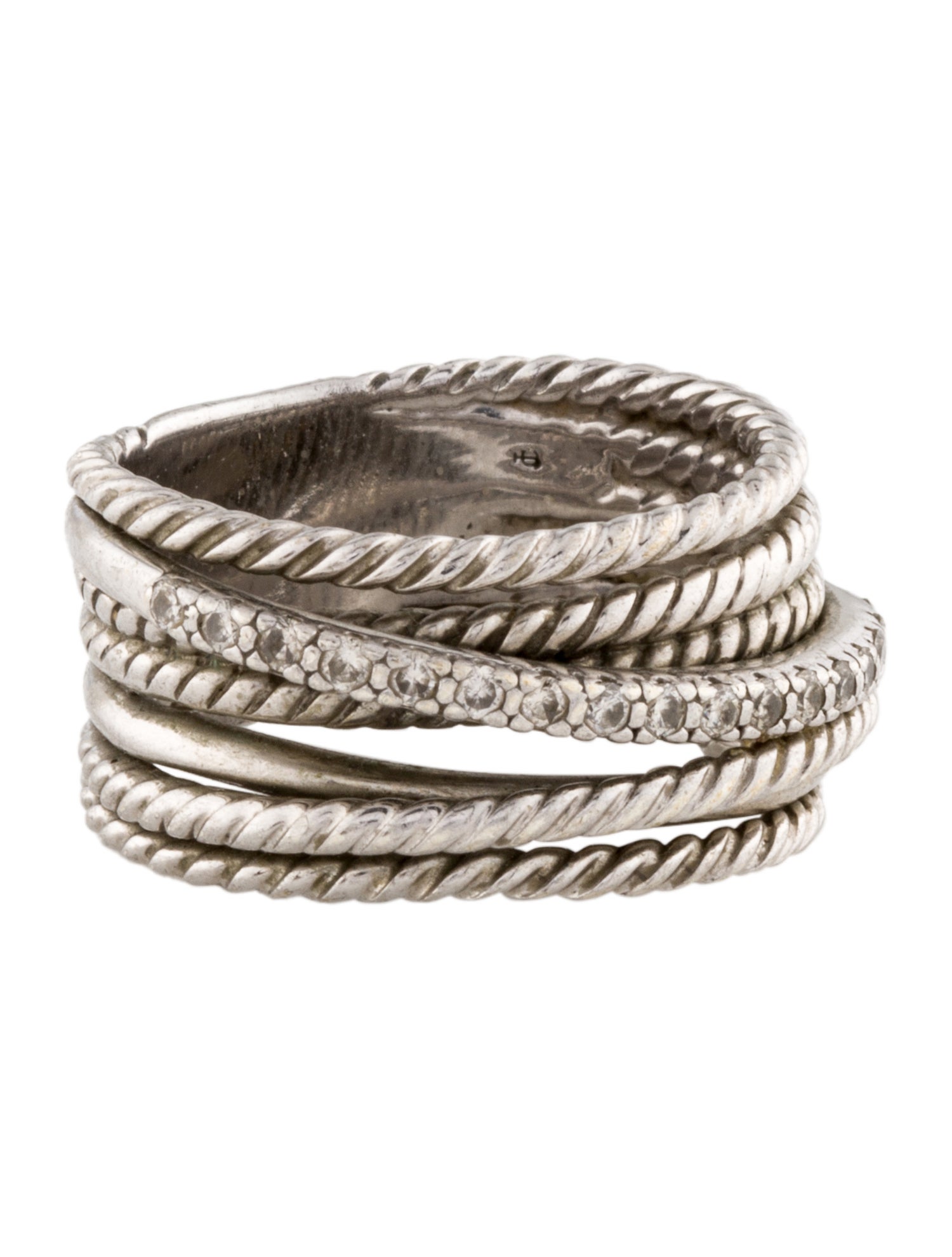 David Yurman Diamond Crossover Band