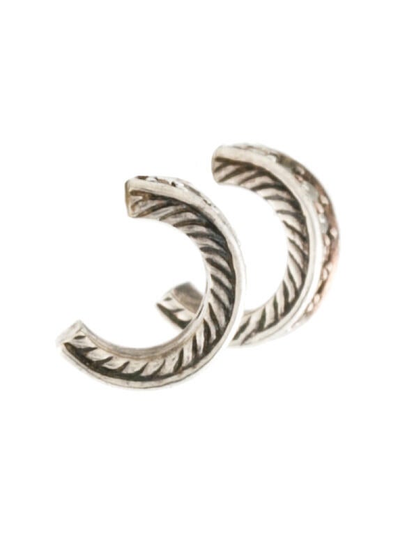 David Yurman Diamond Cable Classic Mini Hoop Earrings