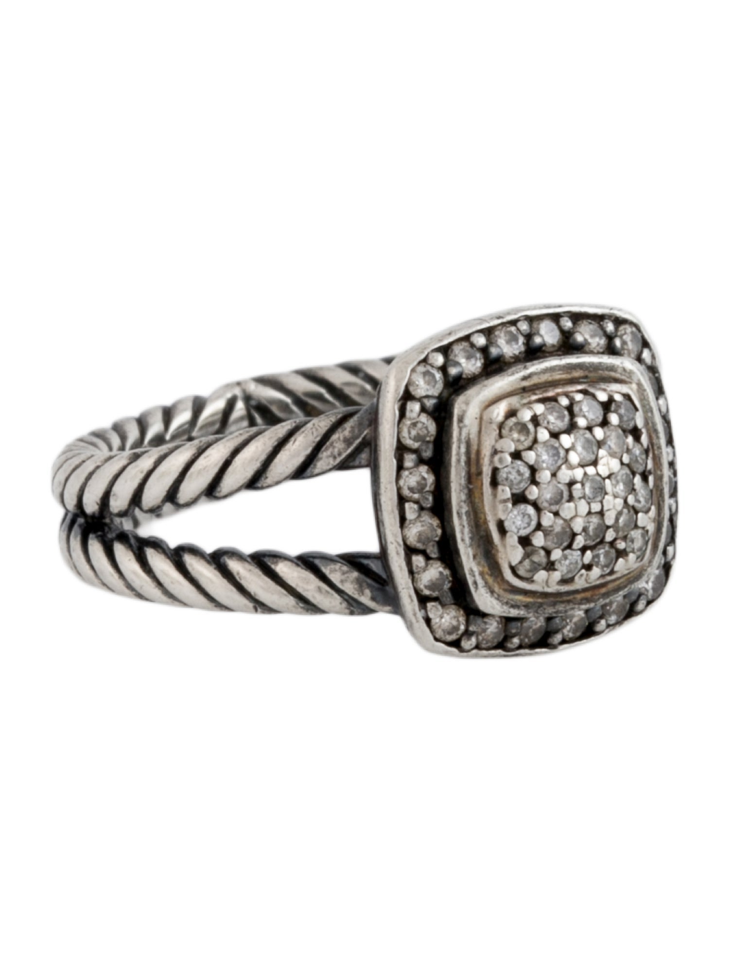 David Yurman Diamond Petite Albion Cocktail Ring