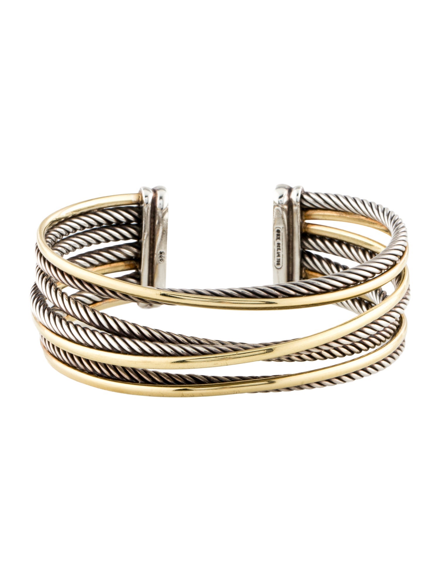 David Yurman Two-Tone Crossover Cuff Bracele