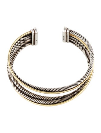 David Yurman Two-Tone Crossover Cuff Bracele