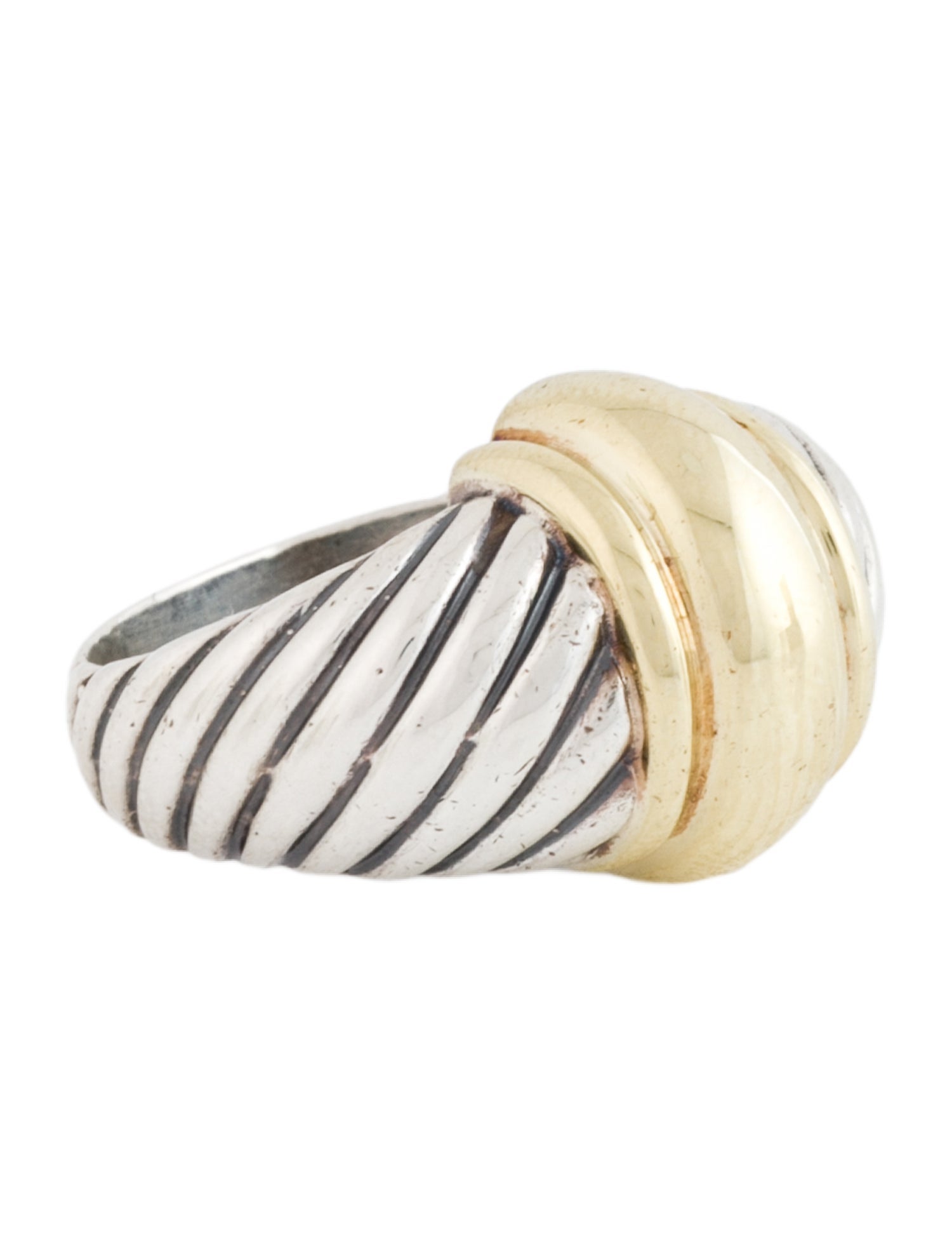 David Yurman Vintage Two -Tone Dome Cable Band Ring