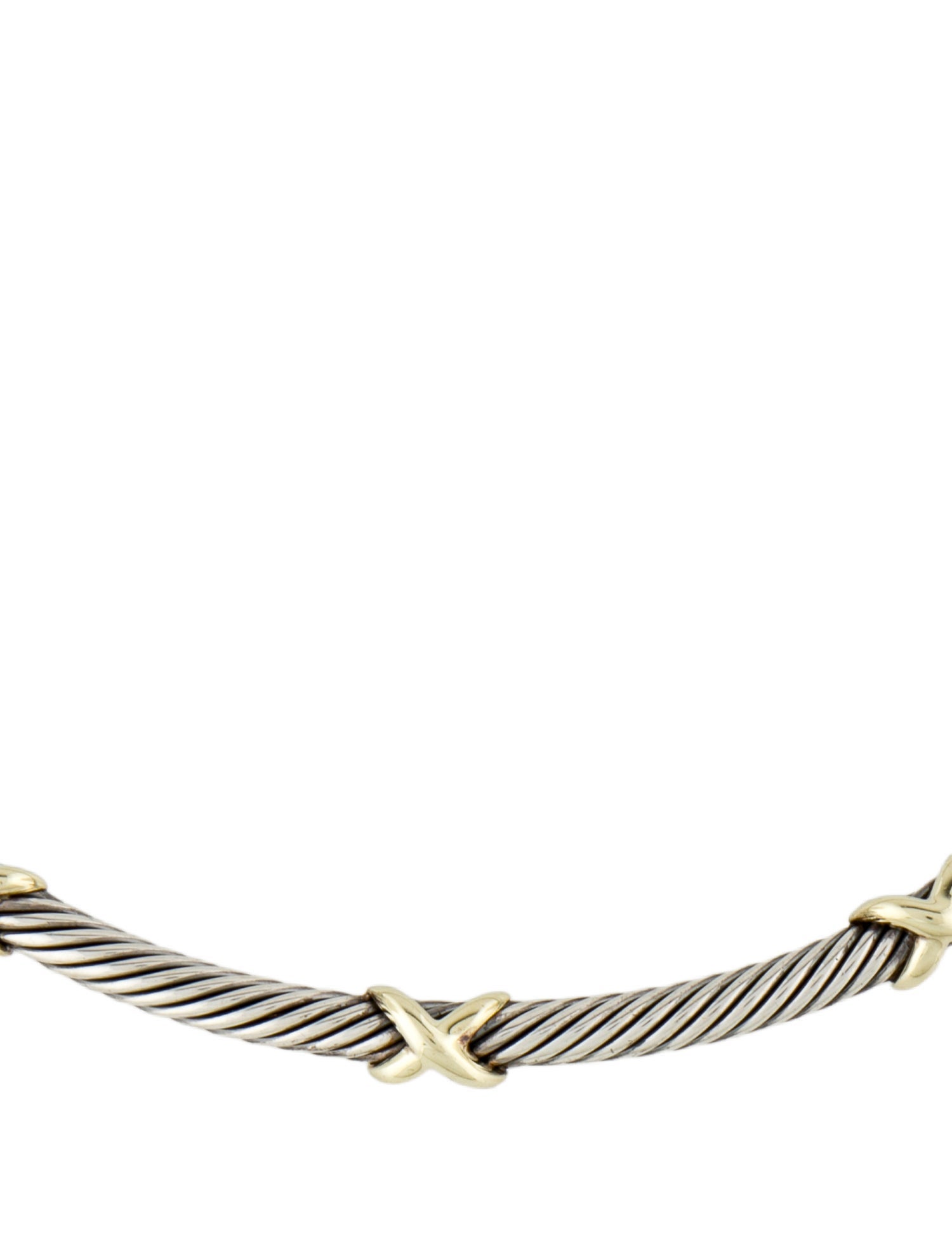 David Yurman Two-Tone Triple X Cable Collar Necklace