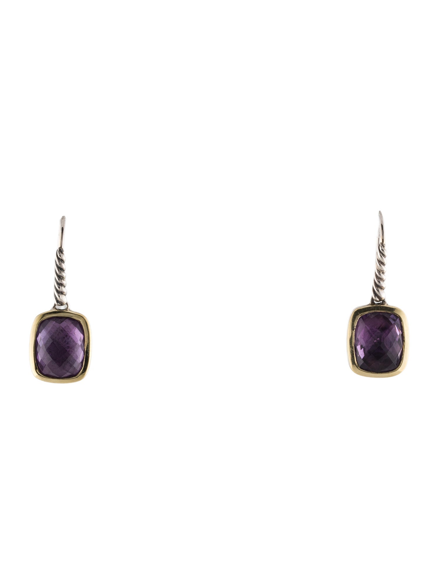 David Yurman Amethyst Noblesse Drop Earrings